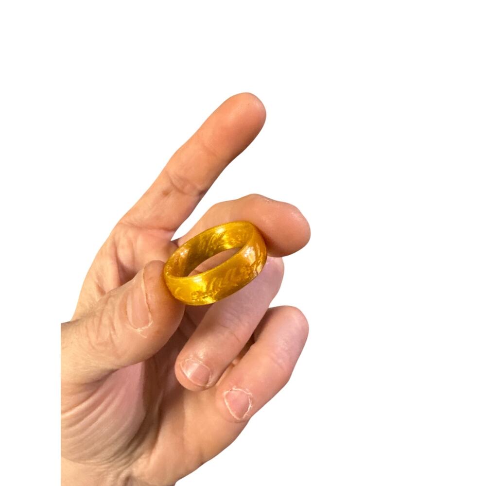Copied - LOTR Gold PLA Plastic Costume Ring - Large Size